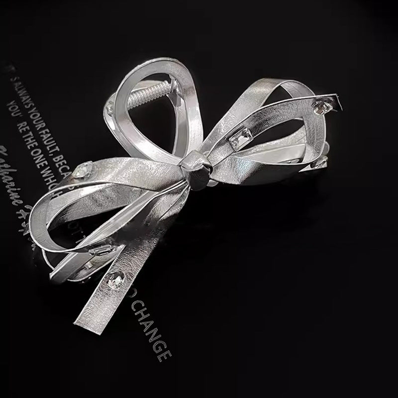 Wholesale Oversized Silver Bow Clip